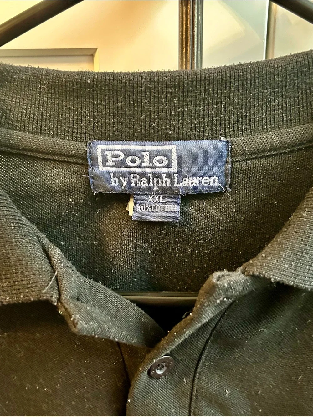 Polo by Ralph Lauren Black Polo Shirt with Red Pony Embroidery
